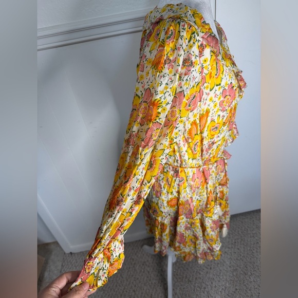 Cleobella Audrey Floral V-Neck Mini Dress size S - Picture 10 of 12